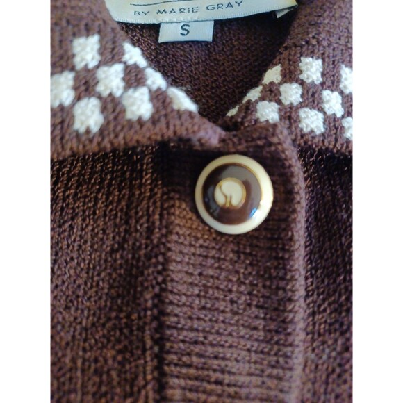 St John Knit by Marie Grey- Vintage- Womens Sz S- Dark Brown - Picture 5 of 5